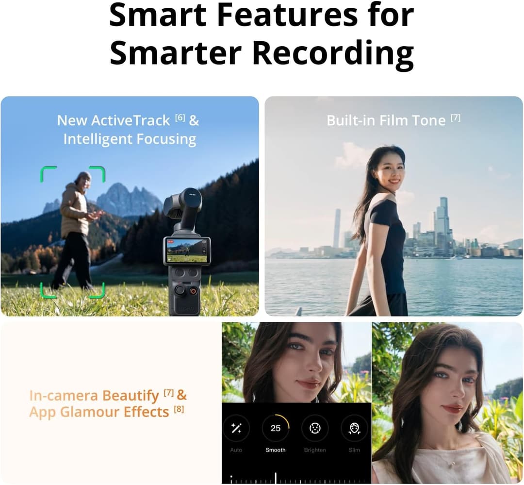 DJI Osmo Pocket 4 4K Camera 1-Inch Sensor, 240fps Video, 3-Axis Stabilisation, 10-bit D-Log, 2x Lossless Zoom - Image 6