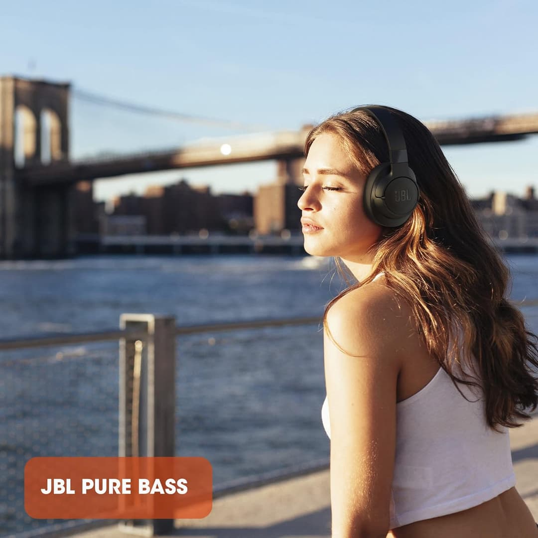 JBL Tune 760 NC Wired and Wireless Over-Ear Headphones with Built-In Microphone, Blue - Image 4