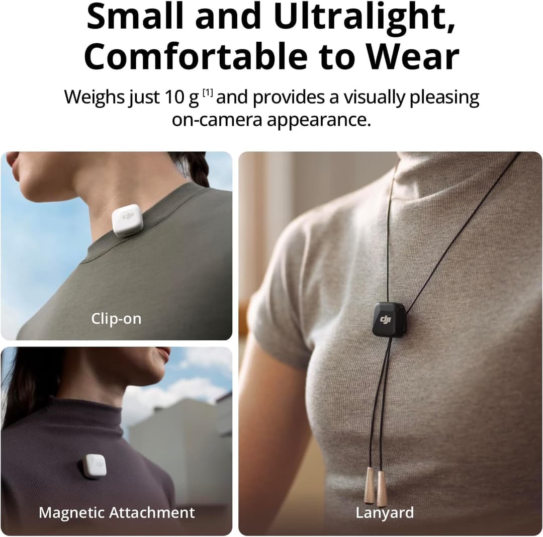 DJI Mic Mini Wireless Mic (1 TX + 1 RX) – Noise Cancelling, 400m Range - Image 2