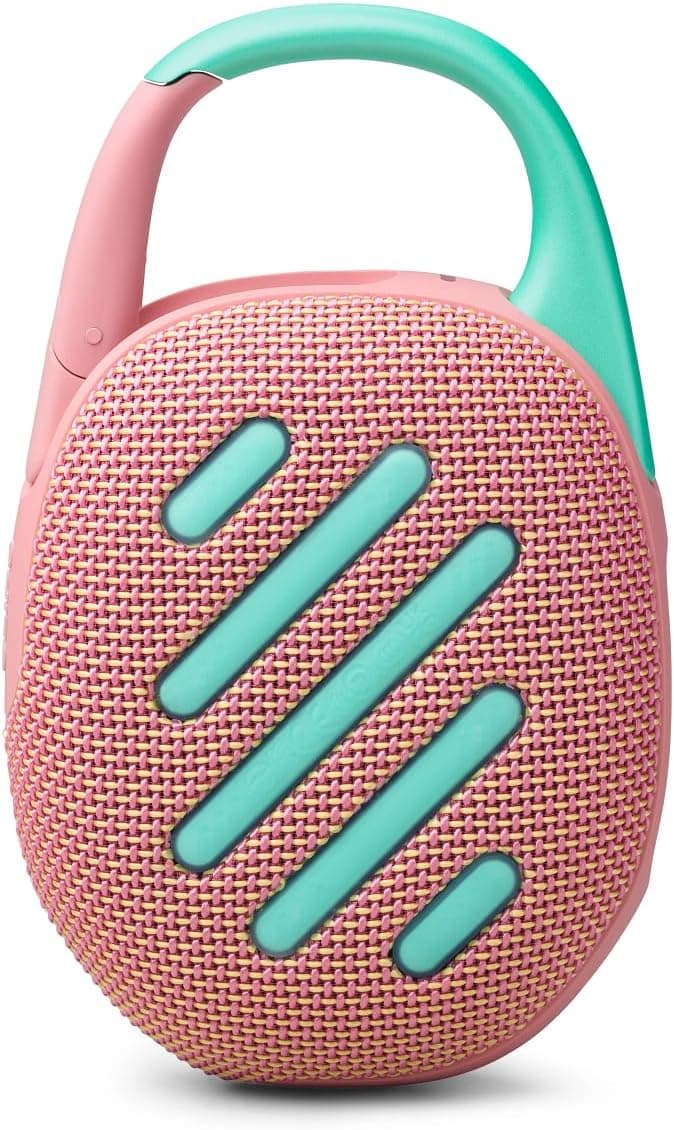JBL Clip 5 Portable Bluetooth Speaker with Integrated Carabiner, Waterproof Design and 12-Hour Playtime, Pink - Image 2