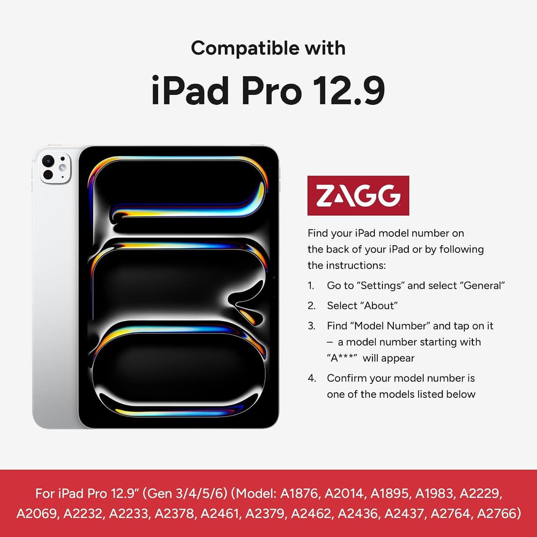 ZAGG Gear4 Crystal Palace Case for Apple iPad Pro 12.9" 3rd/4th/5th/6th Gen Clear - Black - Image 2
