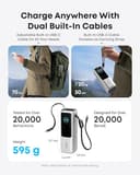 Anker 25000mAh 165W Power Bank with Built-In Retractable USB-C Cables - Silver thumbnail 3