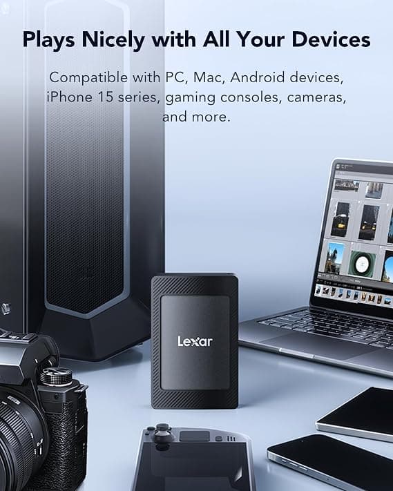 Lexar SL500M 1TB Portable External SSD USB 3.2 Gen 2x2 Magnetic Game - Image 5