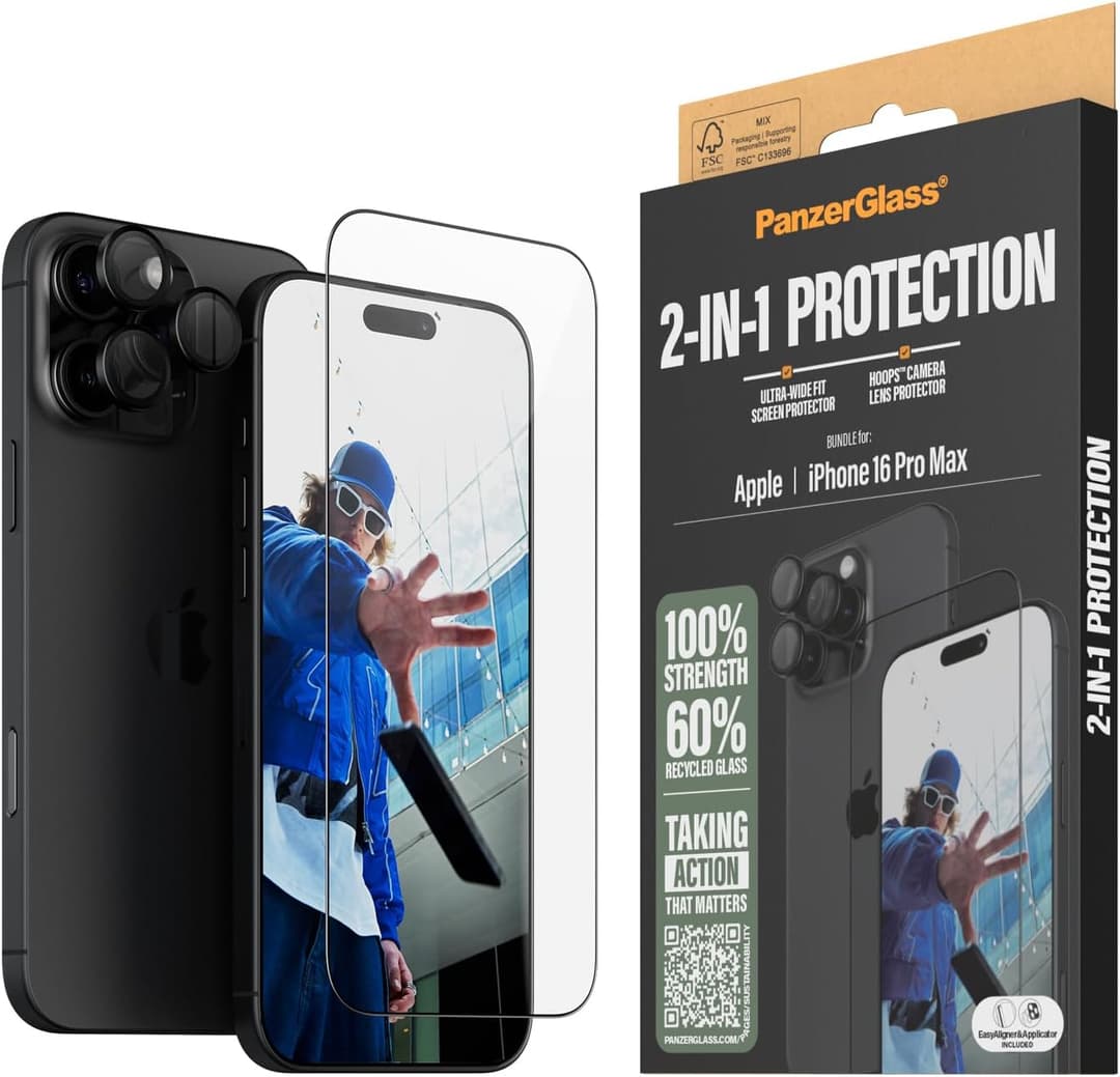 PanzerGlass® 2-in-1 Protection Pack for Apple iPhone 16 Pro Max - Black - Image 1