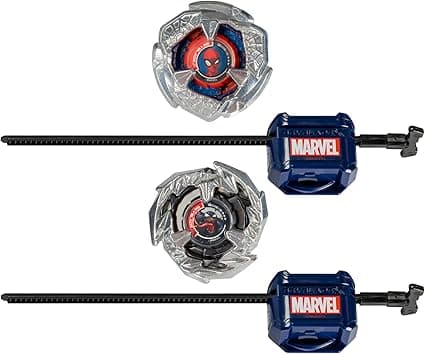 Beyblade X Marvel Spider-Man vs Venom 3-60F, 3-80N Multipack, 2 Right-Spin Tops with Launchers - Image 2