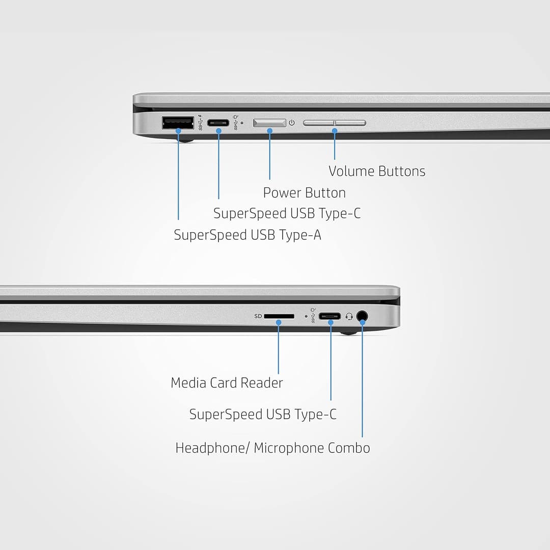 HP Chromebook x360 14b-cb0002na 14" FHD Touchscreen Laptop Intel Pentium Silver, 4GB, 64GB eMMC, Chrome OS, Silver - Image 8