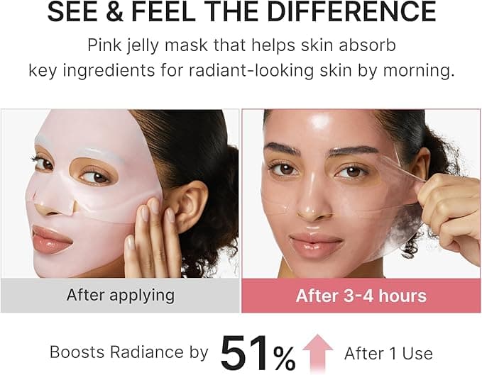 Medicube Salmon DNA PDRN Pink Collagen Jelly Gel Mask 4 Pack Overnight Hydrating & Firming Korean Face Mask - Image 5