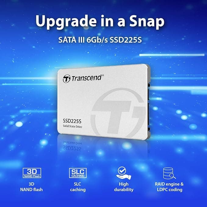Transcend SSD225S 1TB 2.5 Inch SATA III Internal SSD 6Gb/s 3D NAND TS1TSSD225S - Image 2