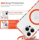 OX Grip Case for iPhone 15 Pro Max - Shockproof Military Grade Drop Protection Anti Scratch Cover Screen & Raised Camera Frame - Compatible with MagSafe - Robin Red thumbnail 3