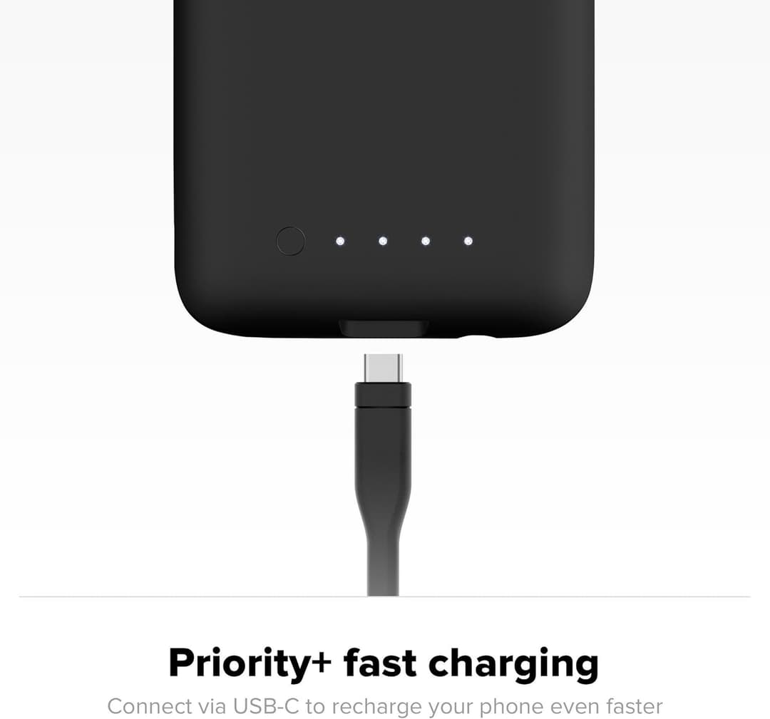Mophie Juice Pack Wireless Battery Case for Samsung Galaxy S8 33 Hours Extra Power, Protective Charging Case – Black - Image 6