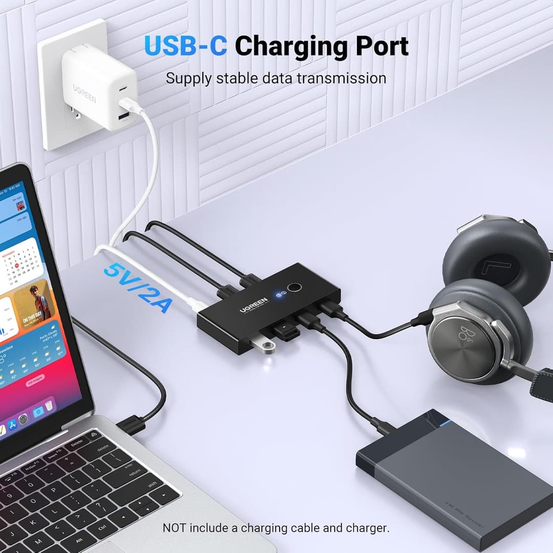 UGREEN 4-Port USB 3.0 Switch – High-Speed Peripheral Sharing for 2 Computers - Image 5