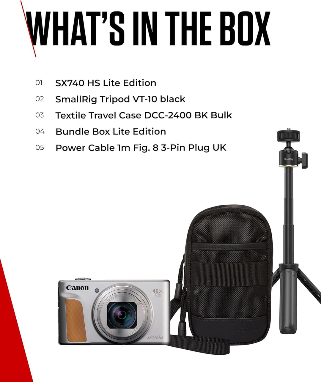 Canon PowerShot SX740 HS Lite Travel Kit – 40x Zoom, 4K, WiFi (Silver) - Image 9