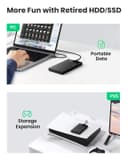 UGREEN USB C Hard Drive Enclosure with USB A to USB C Cable thumbnail 6