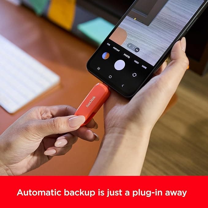 SanDisk Phone Drive 256GB USB-C USB-A Flash Drive - Black - Image 5