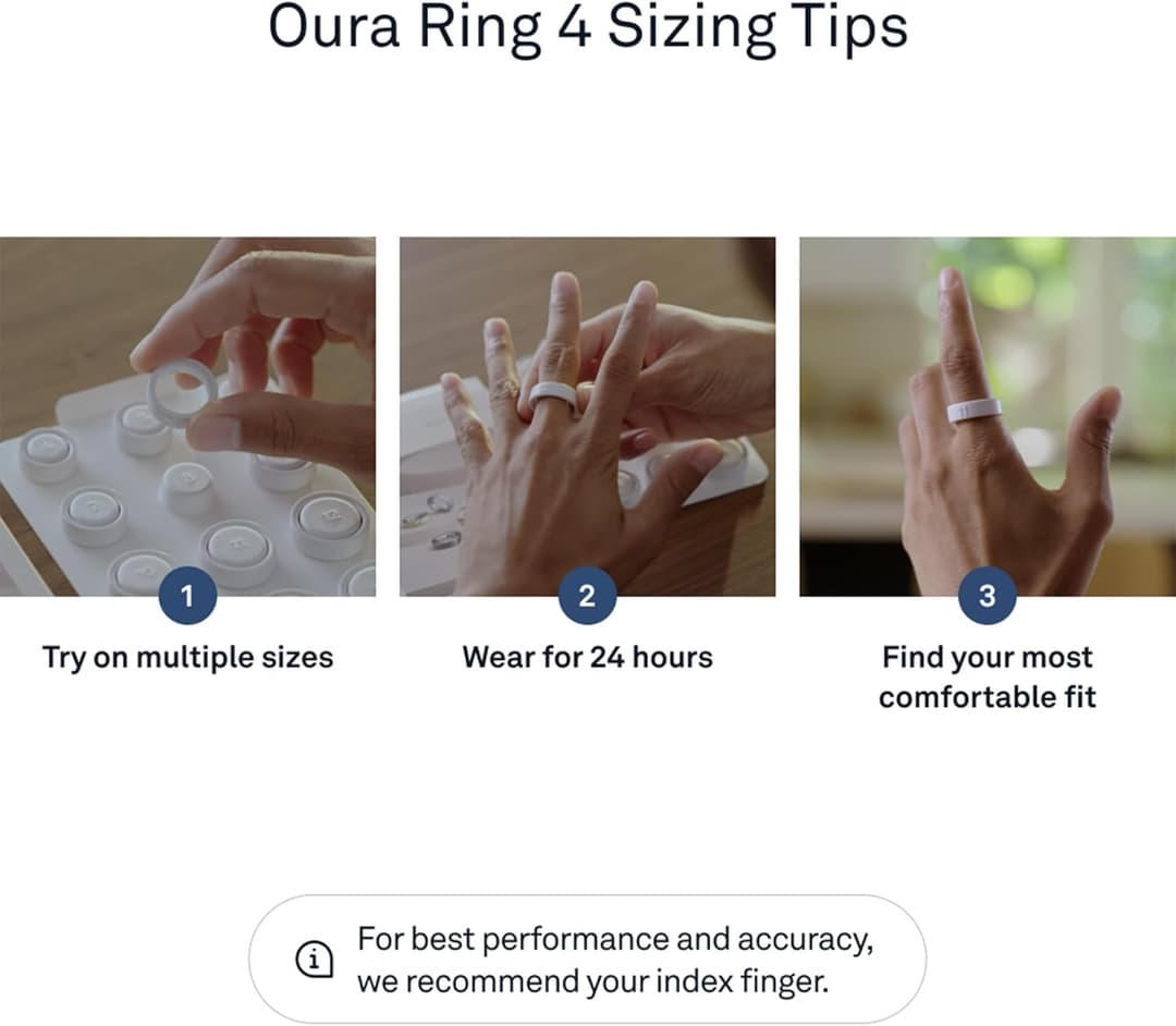 Oura Ring 4 Smart Ring Size 4 Black - Image 7