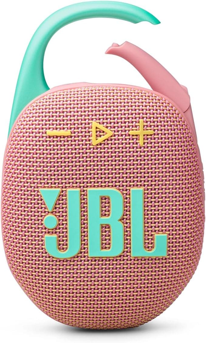 JBL Clip 5 Portable Bluetooth Speaker with Integrated Carabiner, Waterproof Design and 12-Hour Playtime, Pink - Image 4