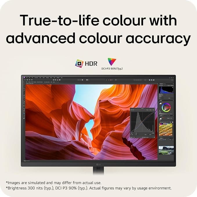 LG UltraFine U7 27U710B-B 27 Inch 4K UHD IPS Monitor HDR10 DCI-P3 90% - Black - Image 6
