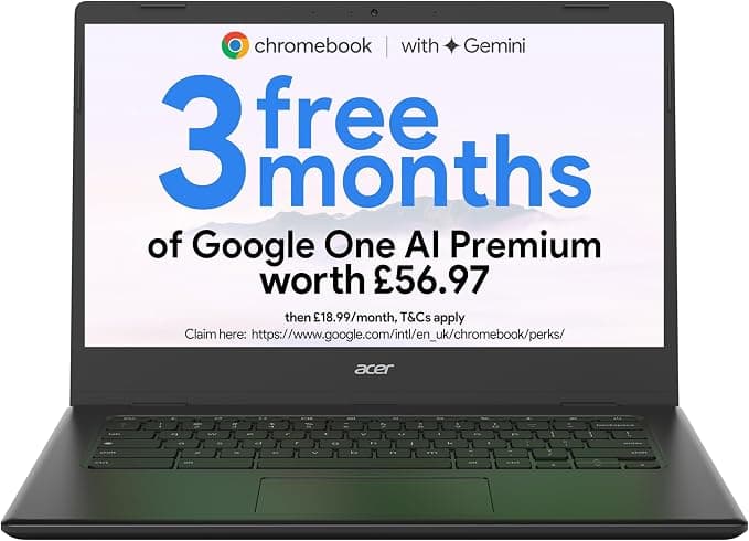 Acer Chromebook 314 CBOA314-1H 14 Inch Full HD Chromebook Intel Celeron N4500 4GB RAM 64GB eMMC - Black - Image 1