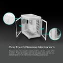 GAMDIAS NESO P1 Dual Chamber EATX Full Tower Gaming PC Case - White thumbnail 3