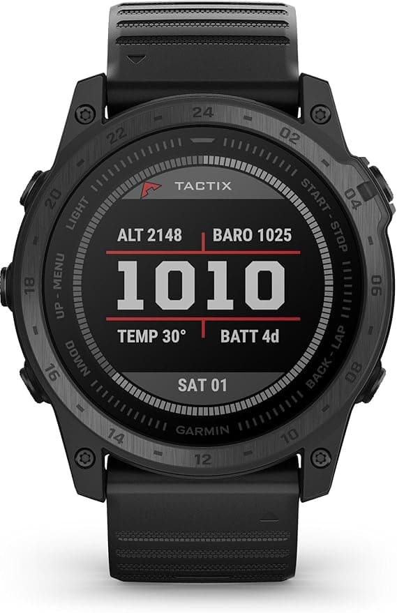 Garmin Tactix 7 Standard Edition Tactical GPS Smartwatch with Silicone Strap - Black - Image 1