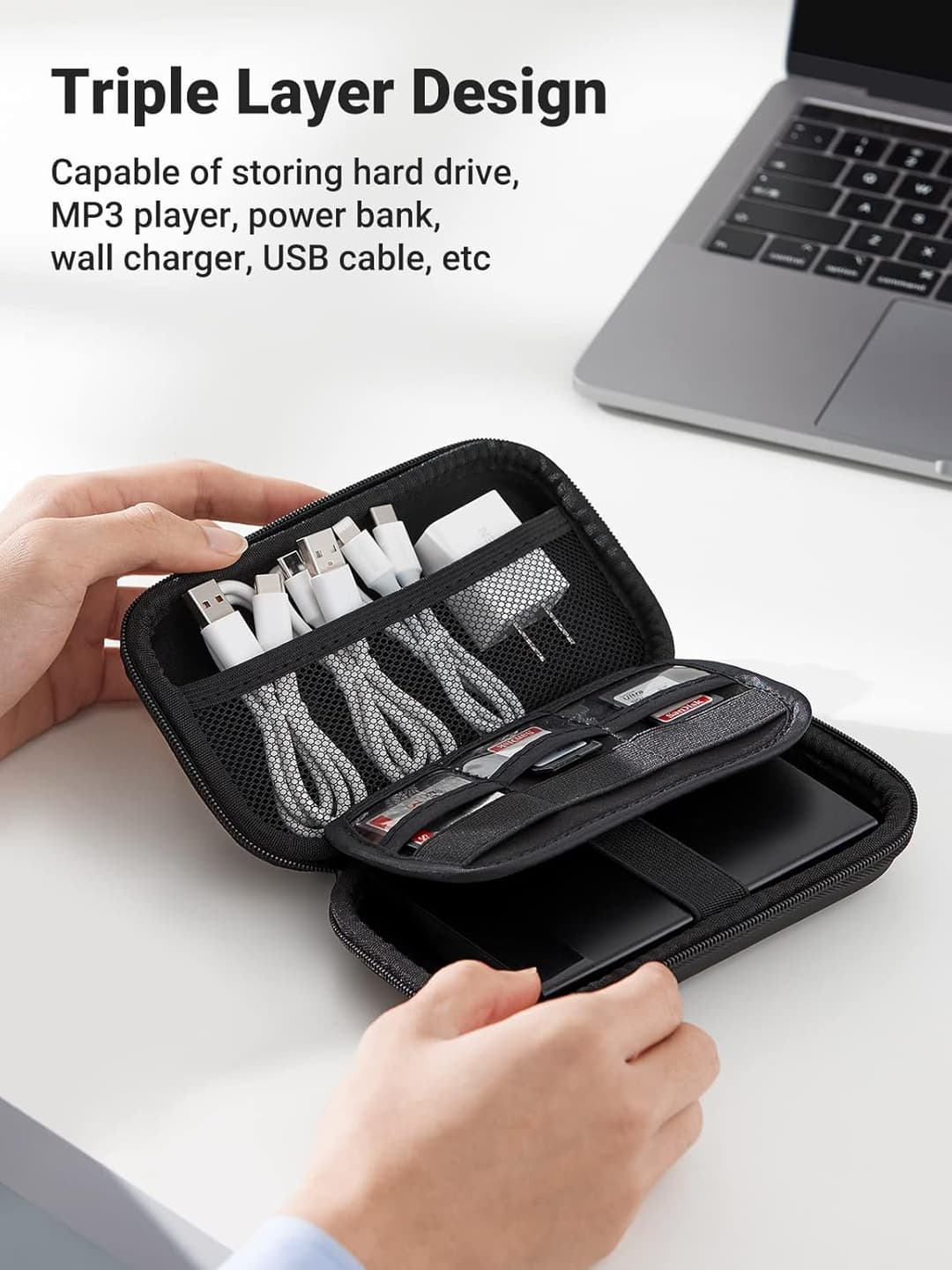 UGREEN 2.5" Portable Hard Drive Case – Waterproof EVA Storage Pouch - Image 2
