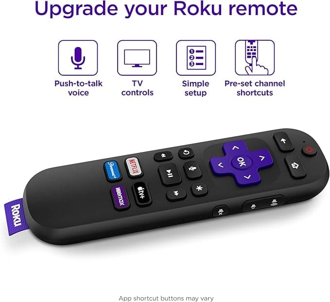 Roku Voice Remote Official Remote Control for Roku TV Players and Audio Devices - Image 3