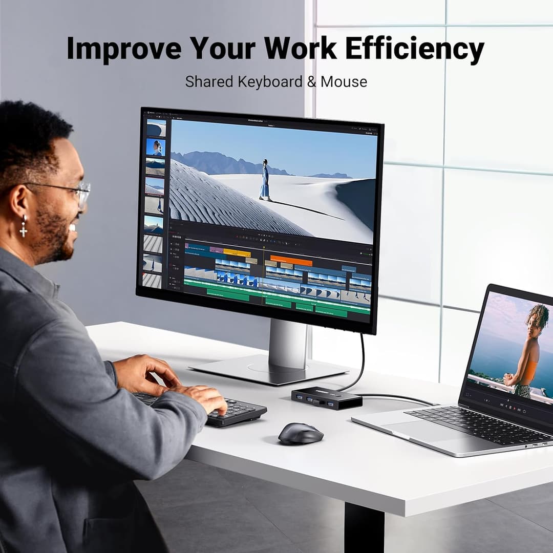 UGREEN 4-Port USB 3.0 Switch – High-Speed Peripheral Sharing for 2 Computers - Image 4
