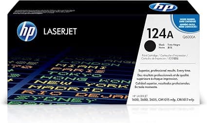 HP 124A Q6000A Original LaserJet Toner Cartridge for HP Color LaserJet Printers - Black  - Image 1