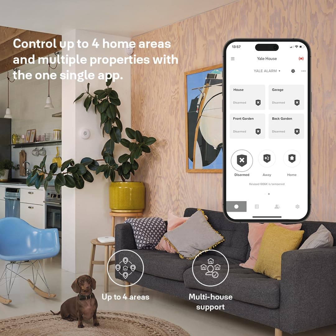 Yale Smart Alarm Starter Kit Home Security Alarm System - White - Image 3