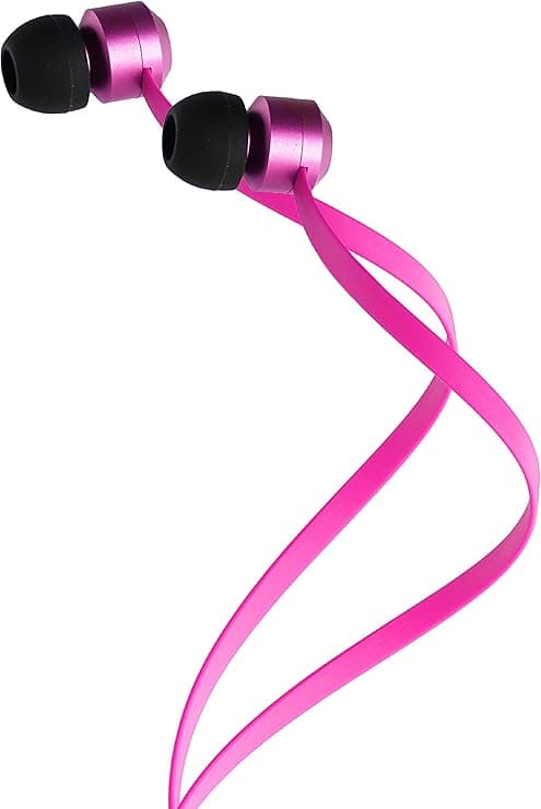 KitSound Ribbons Wired Earphones with Microphone and Pole Adapter Pink for Mobile Devices - pink - Image 4
