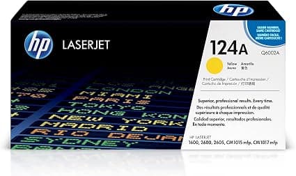 HP 124A Q6002A Original LaserJet Toner Cartridge for HP Color LaserJet Printers - Yellow  - Image 1