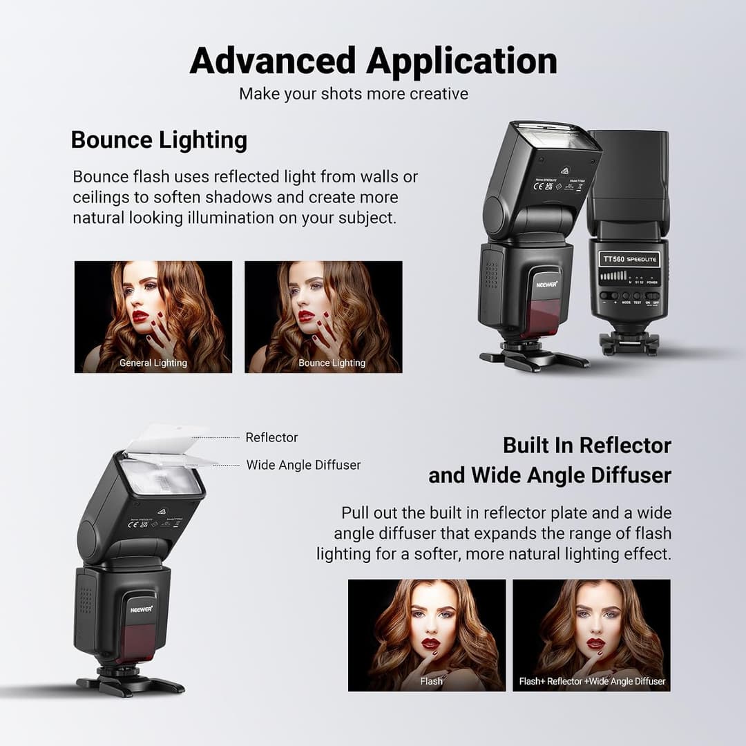 Neewer TT560 Flash Speedlite Black - Image 6