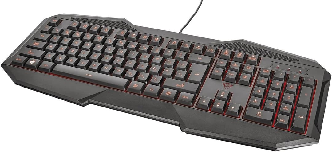 Trust GXT 830 Gaming Keyboard 3-Color LED Backlight, 6-Key Anti-Ghosting, 12 Multimedia Keys - Image 1