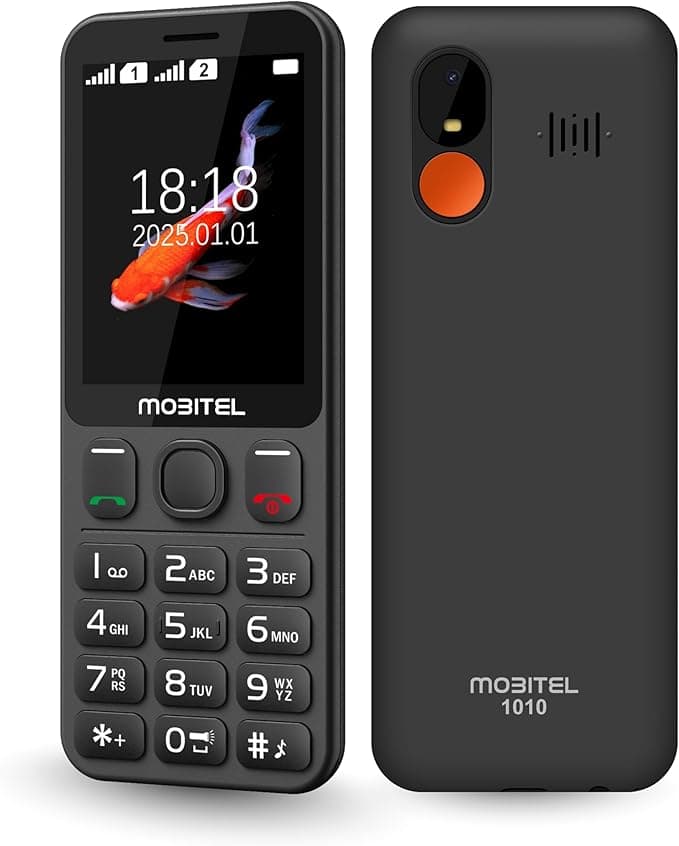 Mobitel 1010 4G Senior Mobile Phone with Large Display and SOS Button - Black - Image 1