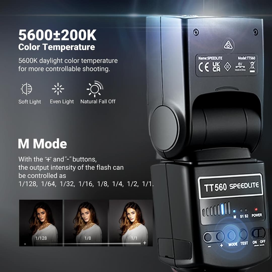 Neewer TT560 Flash Speedlite Black - Image 2