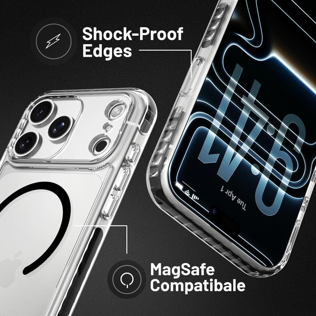 OX Dune Clear Case for iPhone 17 Pro Max – MagSafe Compatible, Shock-Proof - Image 3
