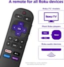 Roku Voice Remote Official Remote Control for Roku TV Players and Audio Devices thumbnail 4