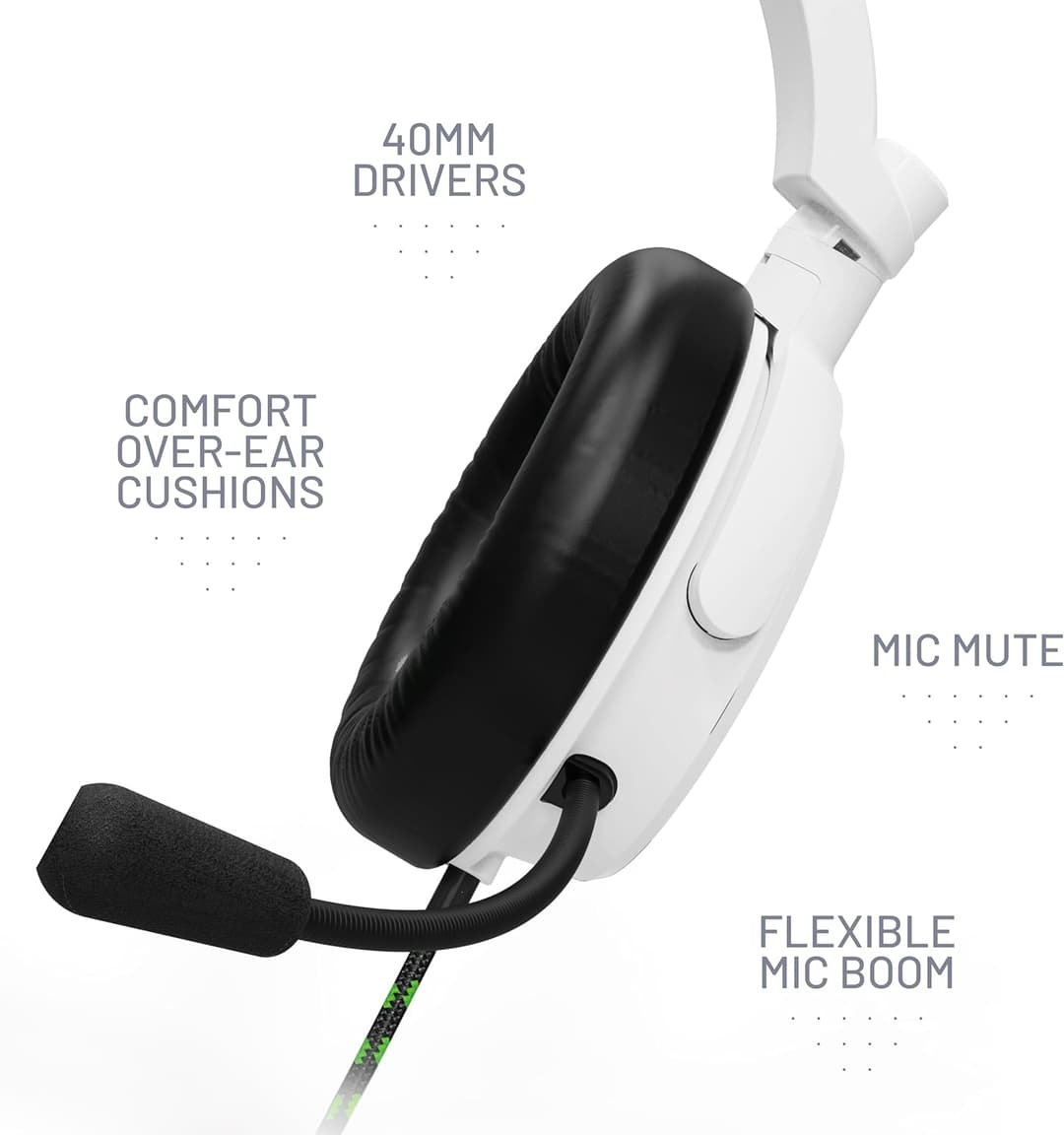 STEALTH C6,100 Gaming Headset Range (Green & White) - Image 2