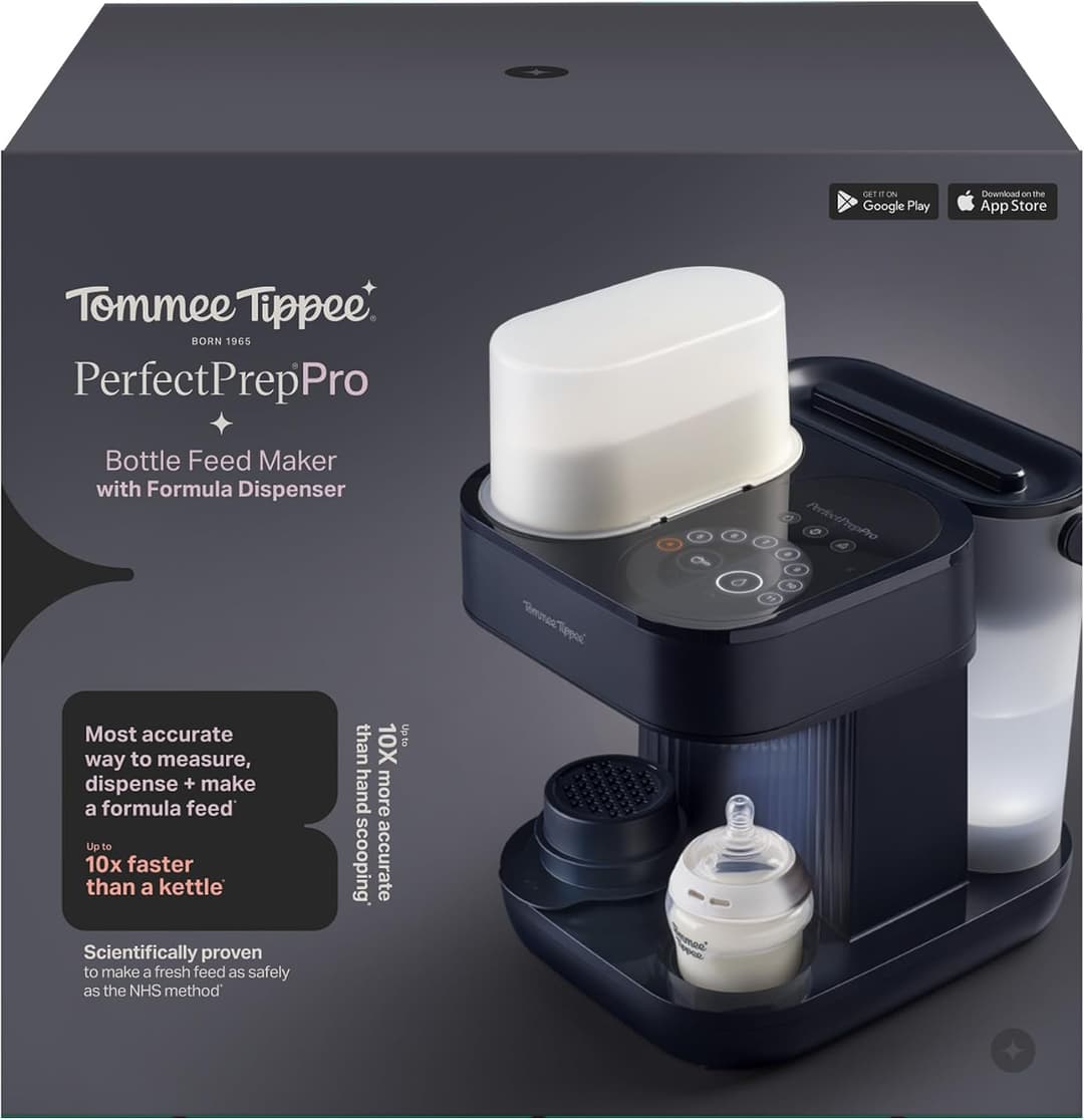 Tommee Tippee Perfect Prep Pro Baby Formula Feed Maker with Antibacterial Filter App Support - Slate - Image 2