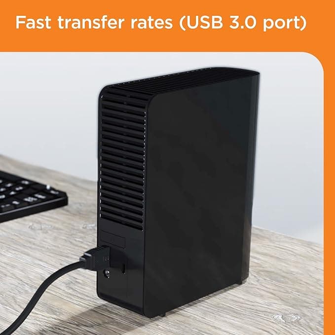 WD Elements External Hard Drive - 20 TB, Black - Image 4