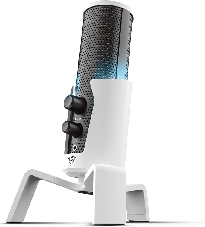Trust GXT 258 Fyru Professional USB Streaming Microphone White with LED Lighting