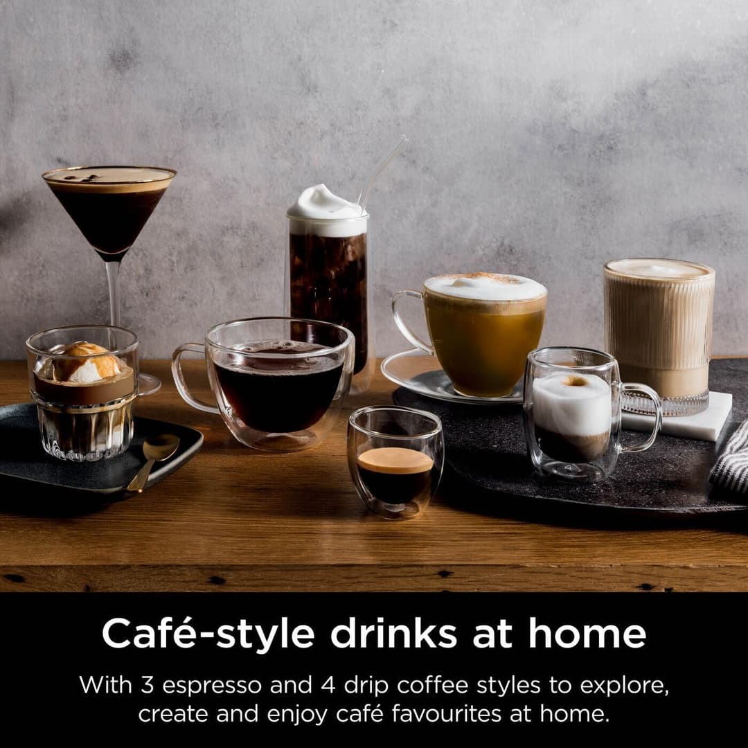 Ninja Luxe Premier 3-in-1 Coffee Machine with Built-In Grinder & Milk Frother Gun Metal ES601UKGM - Image 4