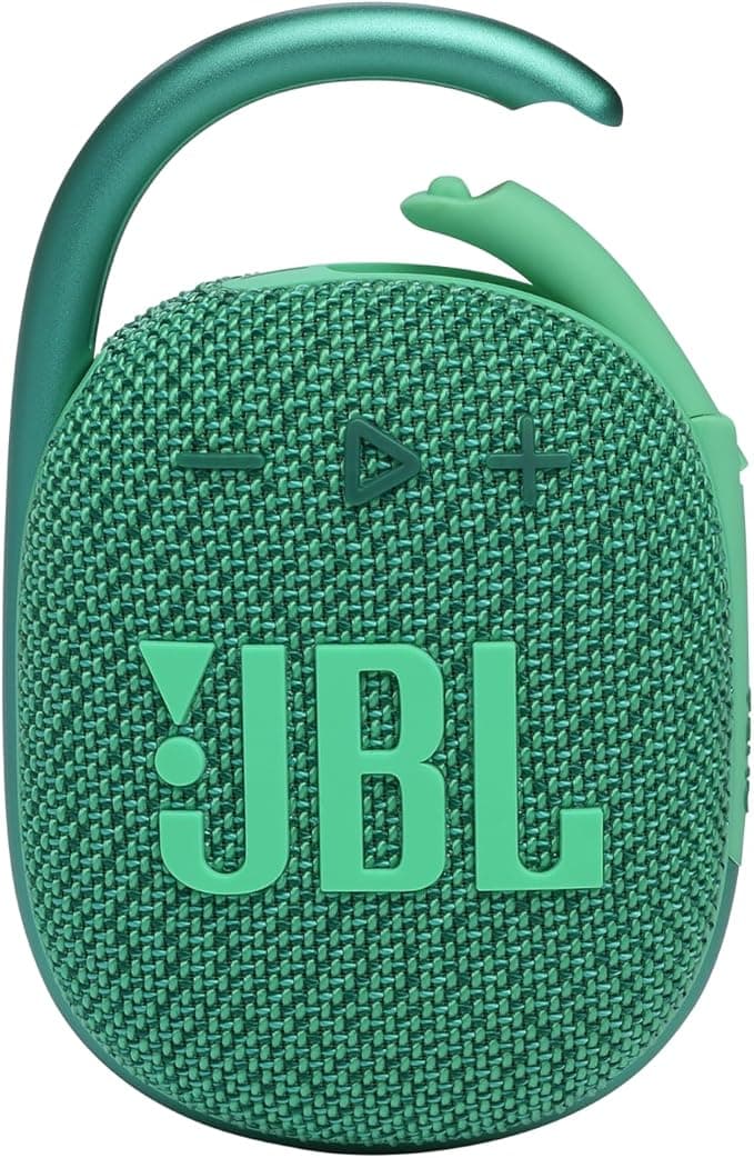 JBL Clip 4 Portable Bluetooth Speaker, Green, Waterproof, 10H Playtime - Image 2