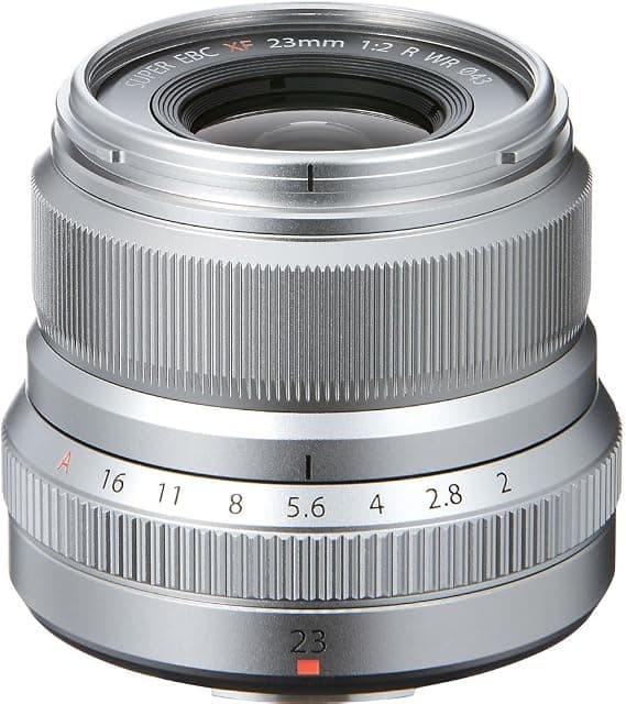 Fujinon XF23mm F2 R WR Prime Lens for Fujifilm X Mount Cameras - Silver - Image 1