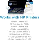 HP 124A Q6002A Original LaserJet Toner Cartridge for HP Color LaserJet Printers - Yellow  thumbnail 2