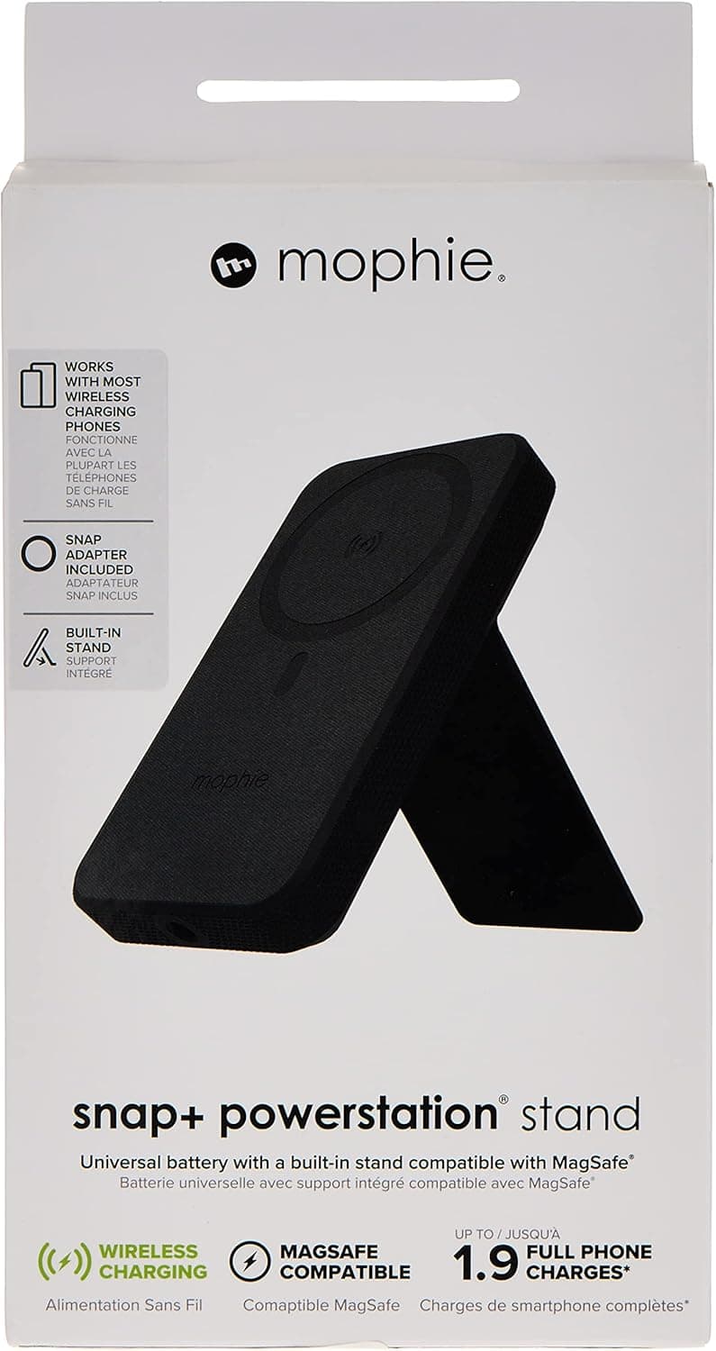 ZAGG mophie Snap+ Powerstation Stand 10,000mAh MagSafe Wireless Battery Black - Image 1