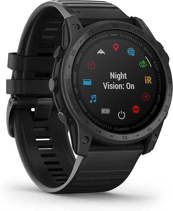 Garmin Tactix 7 Standard Edition Tactical GPS Smartwatch with Silicone Strap - Black - Image 6