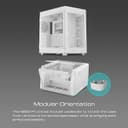 GAMDIAS NESO P1 Dual Chamber EATX Full Tower Gaming PC Case - White thumbnail 2
