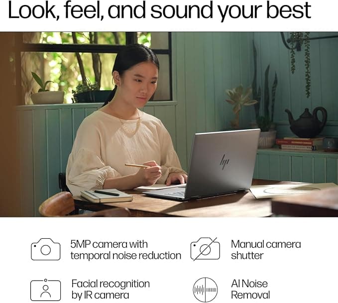 HP ENVY x360 14" 2-in-1 Laptop AMD Ryzen 5, 16GB, 512GB, Touchscreen, Windows 11 Home, Silver - Image 5