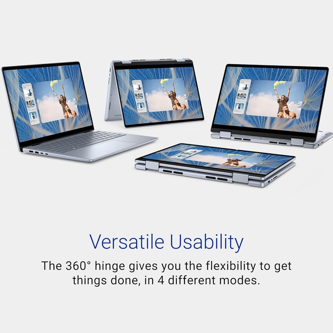 Dell Inspiron 14, 2 in 1 Laptop i5 16GB 512GB 14" Touch Windows 11 - Ice Blue - Image 4